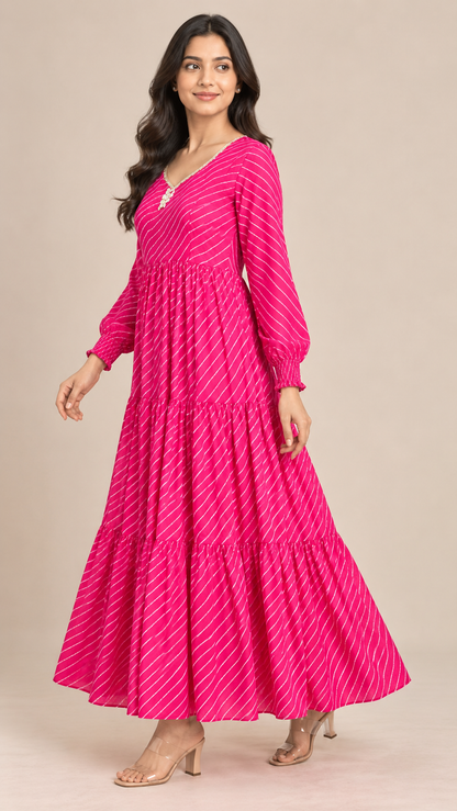 Rosé Royale Statement Dress