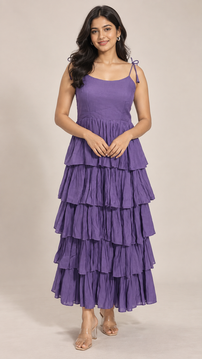 Amethyst Dream Tiered Dress